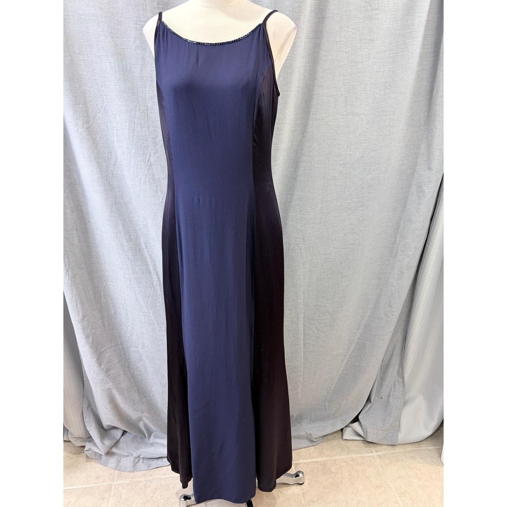 Jessica McClintock Gunne Sax Purple Navy Panel‎ Maxi 13/14